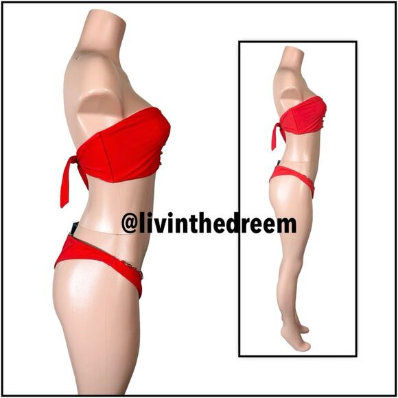 Noelani Bandeau Top XL Serena Skimpy Bottom XL  - Red $320 - Picture 8 of 14